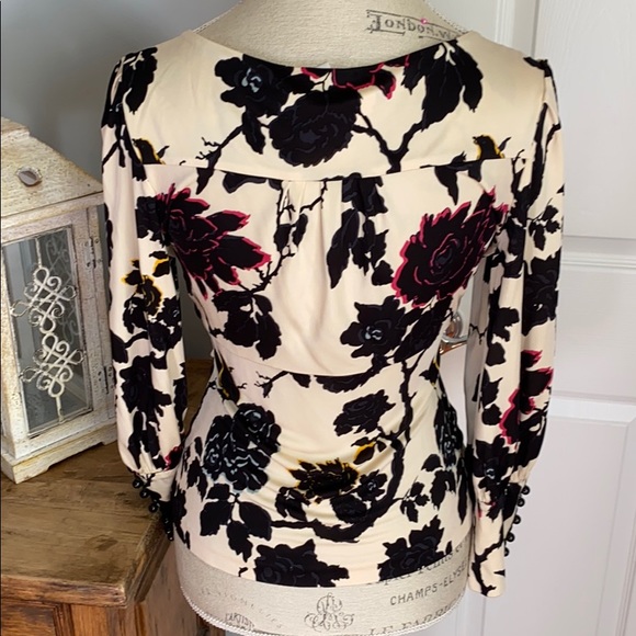 Diane Von Furstenberg floral china garden blouse top - Picture 7 of 8